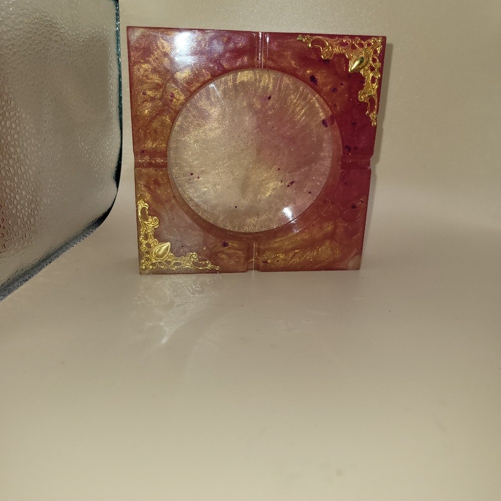 Hand Crafted Red and Gold Decor Accent